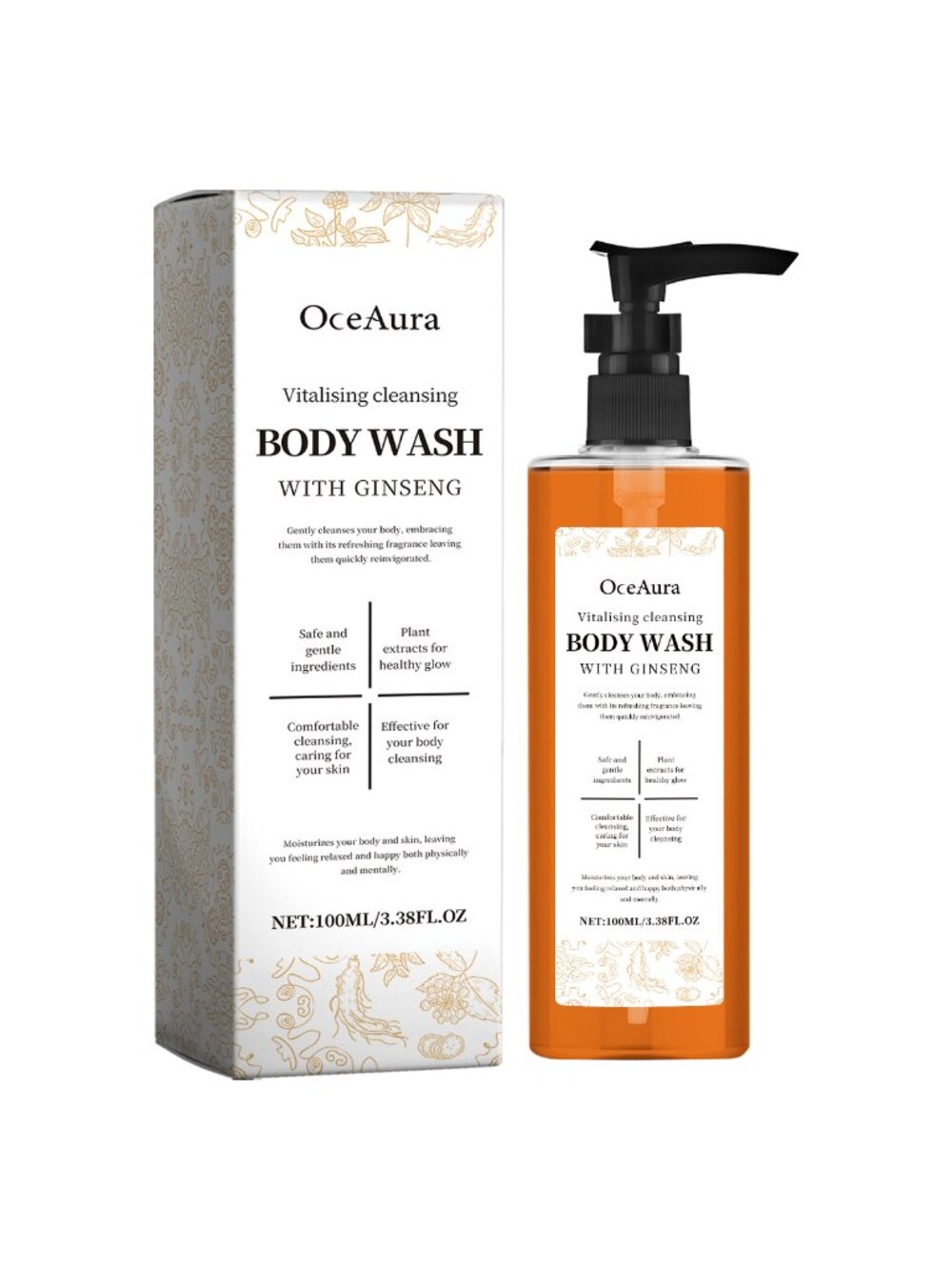 OceAura Hyaluronic Acid & Ginseng Body Wash 100ml